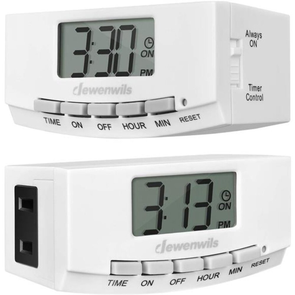 Timer Outlet, 24 Hour Timers for Electrical Outlets for Christmas with 1 Plug